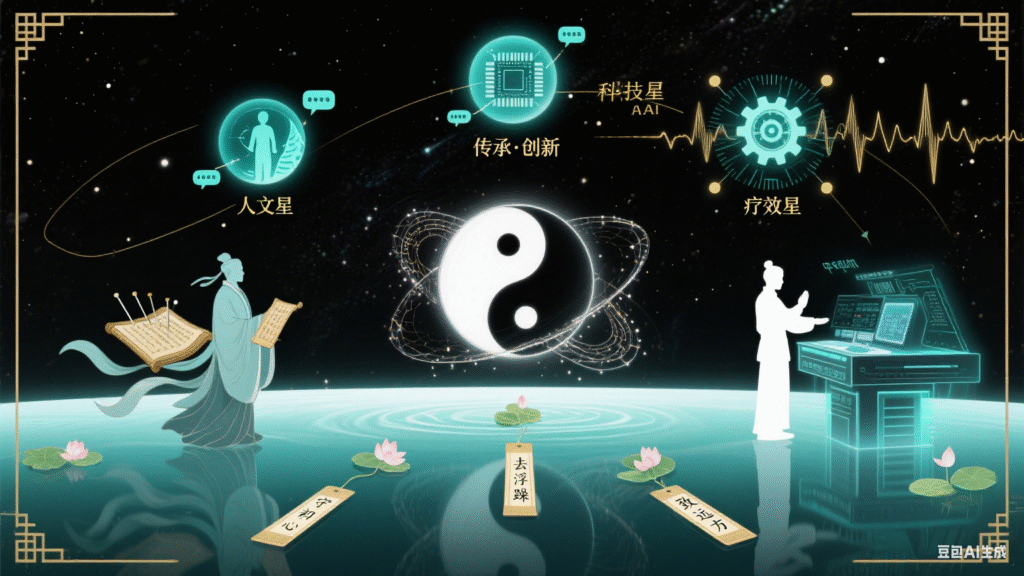 中医AI的“灵魂拷问”:跨越喧嚣,我们真正需要什么样的未来? https://www.pmchen.com/wp-content/uploads/2025/08/image-3-1024x576.png
